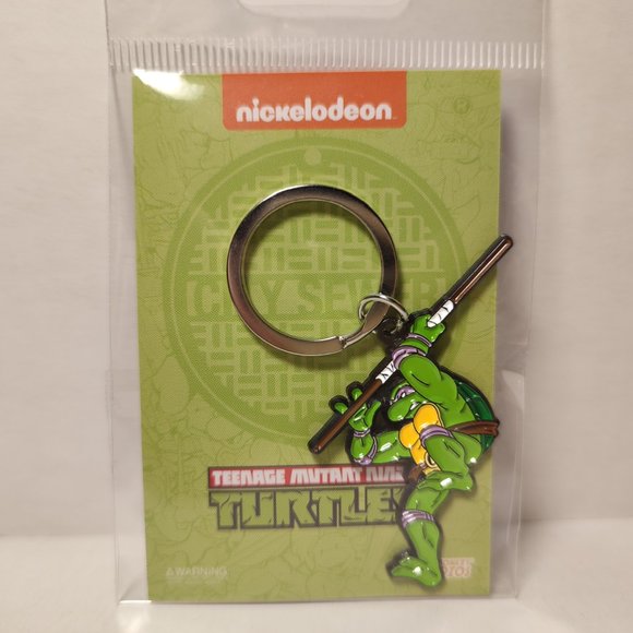Teenage Mutant Ninja Turtles Keychain Donatello Official Nickelodeon Keyring - Picture 3 of 3